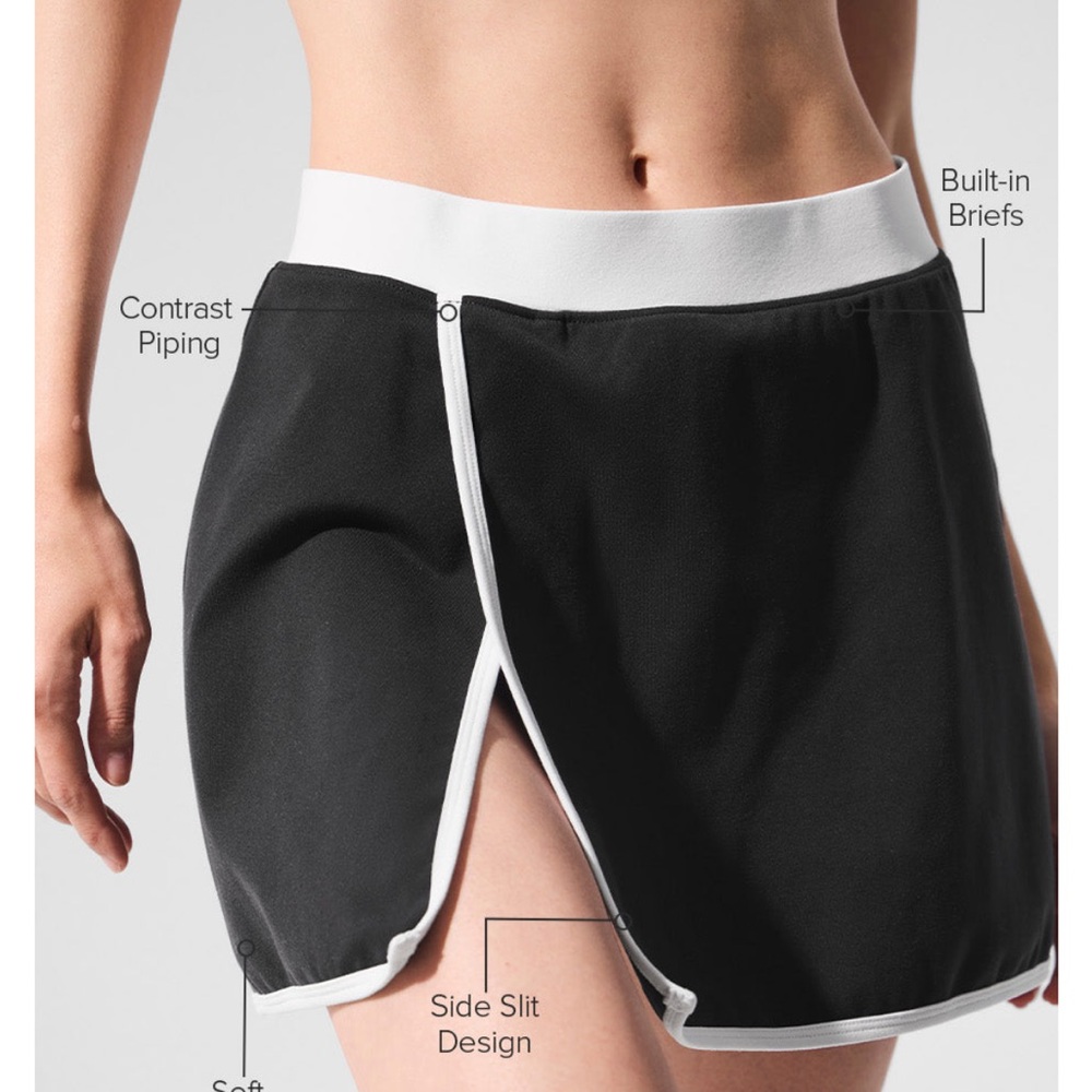 Women's Black and White Shorts